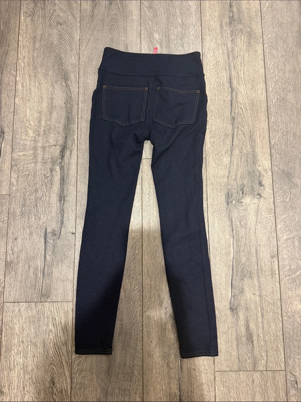 • SPANX • Navy High-Rise Leggings Faux Pockets Small Super Soft